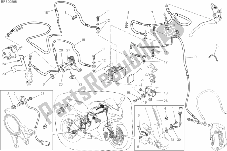 Todas as partes de Sistema De Freio Antitravamento (abs) do Ducati Supersport Thailand 950 2018